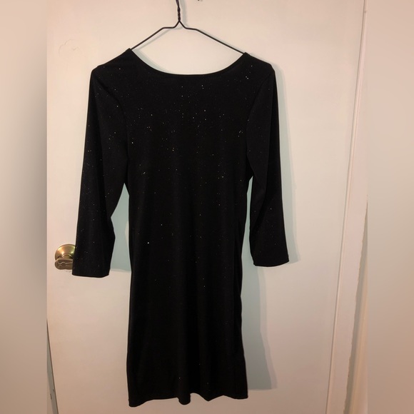 Black Glitter Mini Dress - Picture 4 of 5